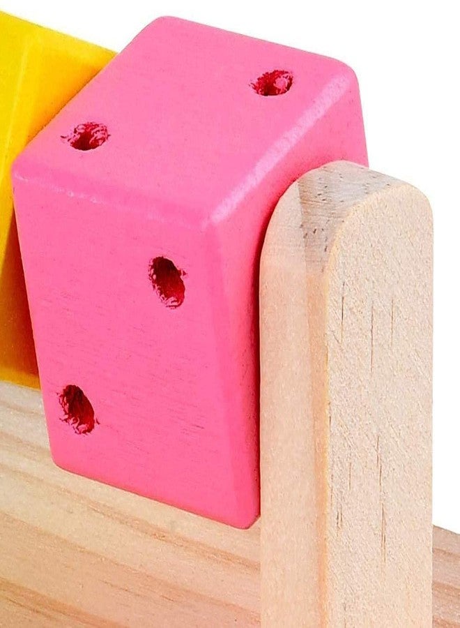 Litewoo Hamster Chew Toy Wood Platform Grinding Teeth Toys Exercise Intelligence Training Colorful Wooden Block for Small Animals Chinchilla Gerbil Guinea Pig Rat Chipmunk Squirrel Sugar Glider - Image 4